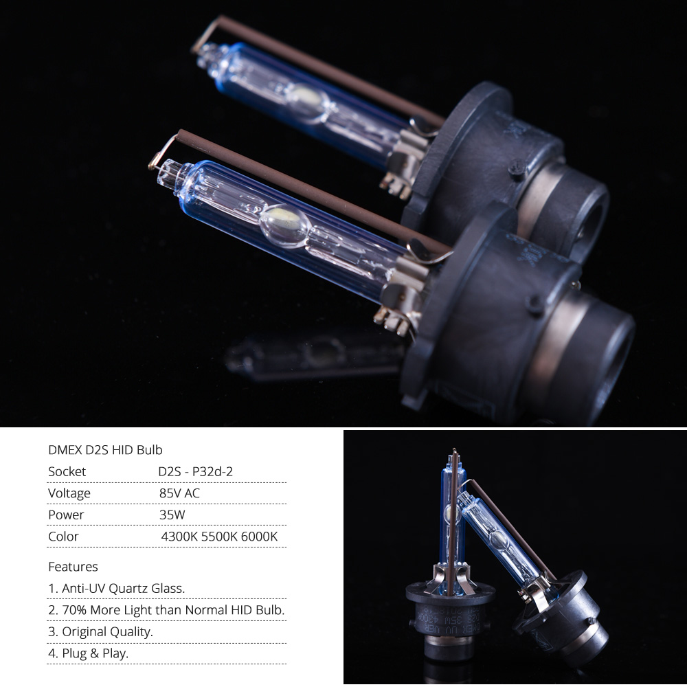 DMEX High Quality D2S Xenon Lamp Bulb D2S 35W HID Bulb