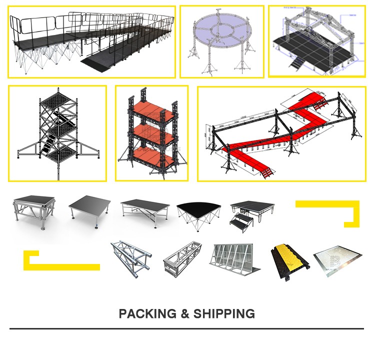 Aluminum Portable Stage Adjustable Portable Event Concert Stage