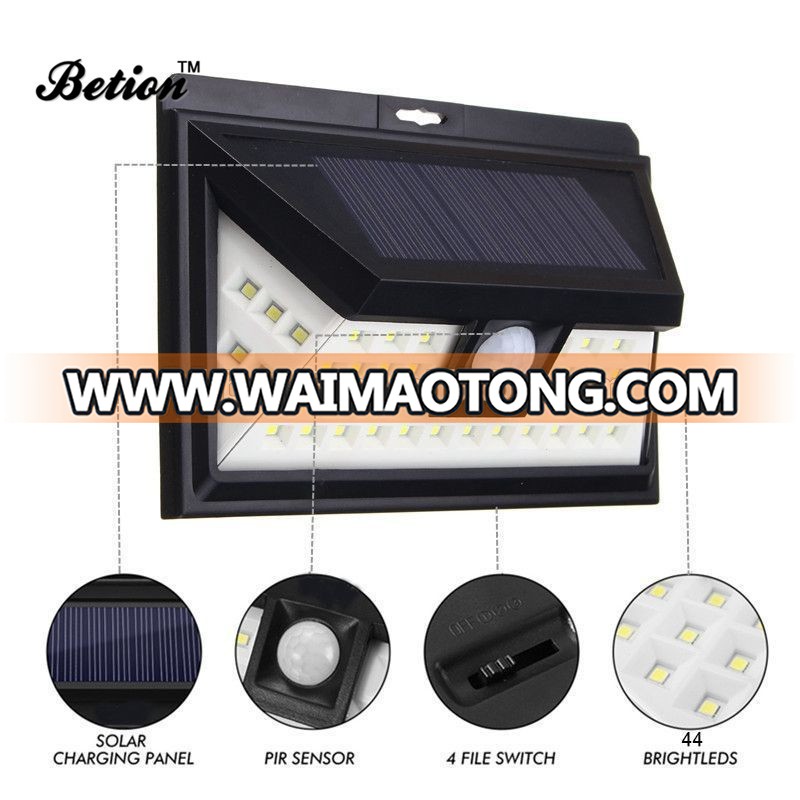 44-LED-Solar Light Outdoor Waterproof Garden PIR Motion Sensor Solar Power security wall light