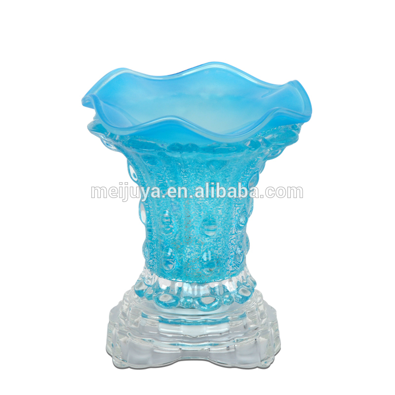 electric small glass rain drop style oil warmer C0870