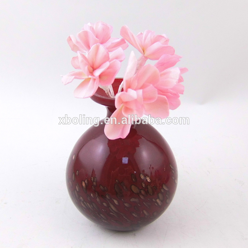 new year handcraft flower reed diffuser and red hand made vase glass  bottle gift set