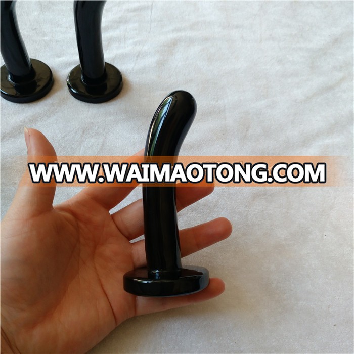 natural black obsidian stone carved butt plugs for anal massage for male