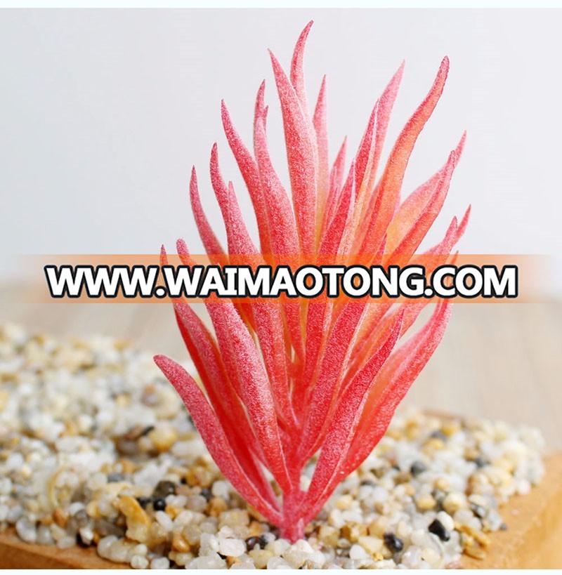 Factory fake plants artificial plastic flocking flower succulent plants for home garden decoration