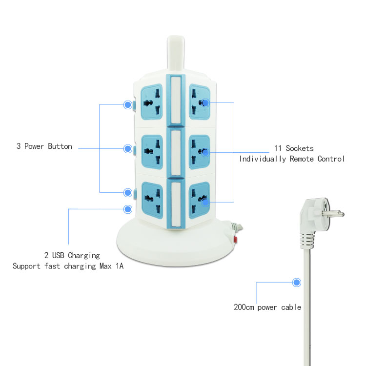 Portable handle can be used for vertical multi-function socket panel with USB smart plug