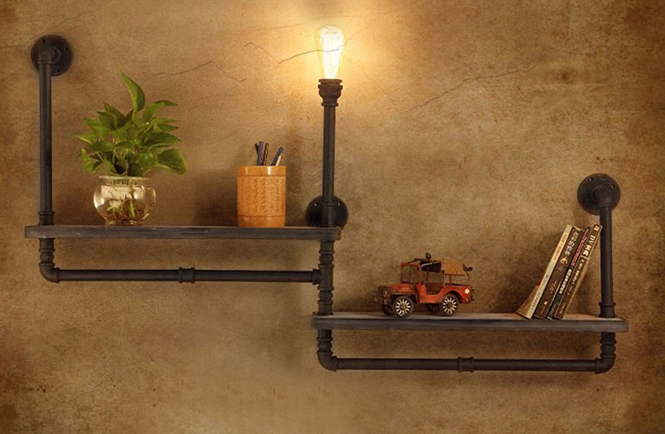 9.19-10 china supplier CE UL Retro Industrial Bulb Lighting water Pipe Wall Ceiling Lamp