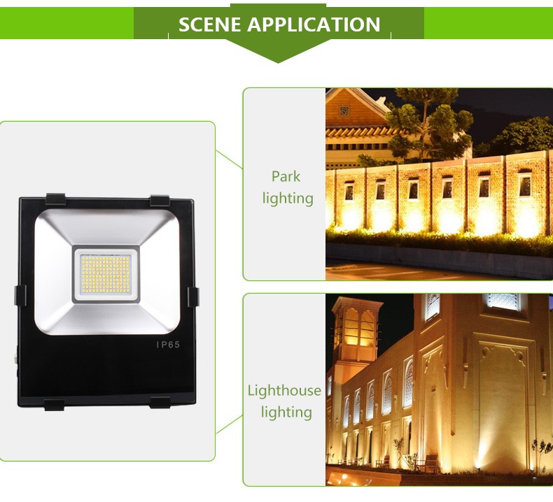 Outdoor IP68 high brightness 3years warranty building lighting led floodlight