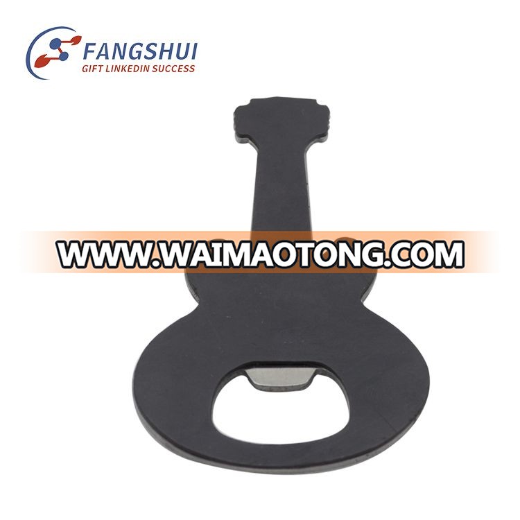 Wholesale promotional gift cast iron guitar shape bottle opener with magnet