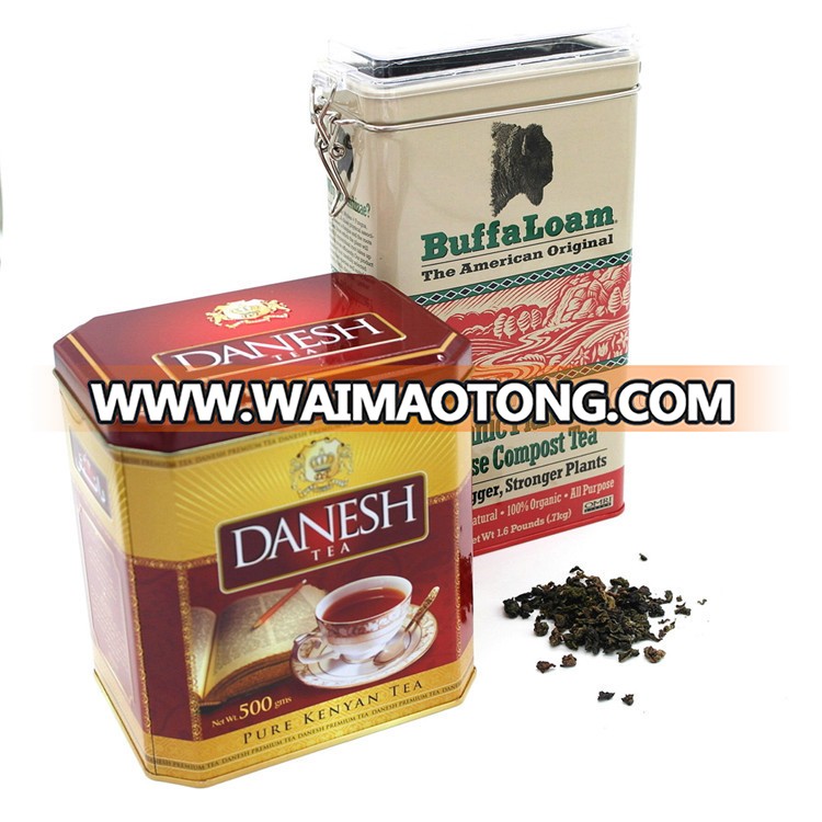 High quality Airtight coffee tin with degassing valve and transparent plastic lid