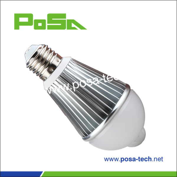 Alibaba china new design E27 led replacement bulb light with PIR sensor (PS-PLB450-5W)