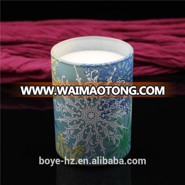 BOYE private label artistic printing romantic scented soy wax candles