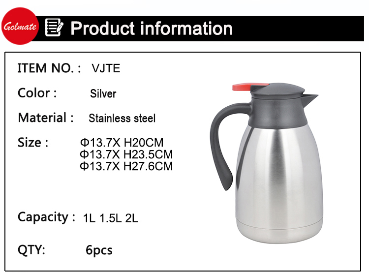 1.5l Vacio cafetera termo acero inoxidable vacuum coffee flask