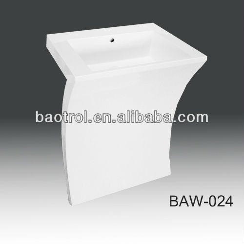 gel coat resin pedestal basin new,solid surface pedestal sink