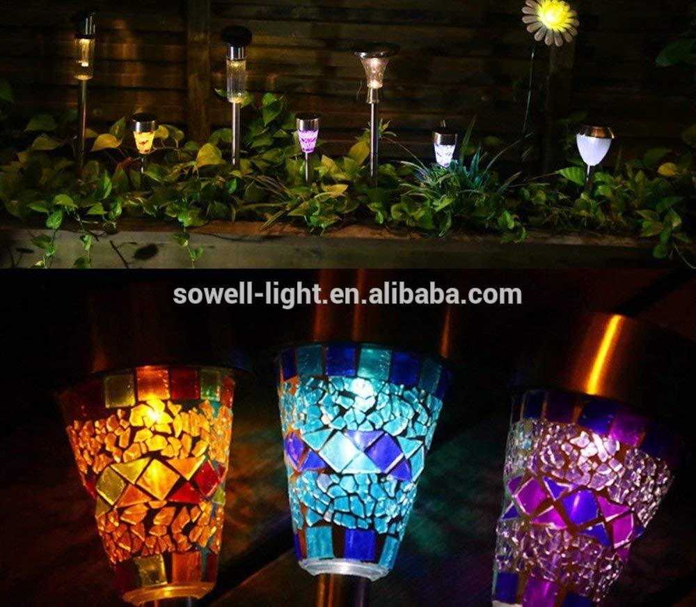 For outdoor popular garden decorative solar lamp mosaic