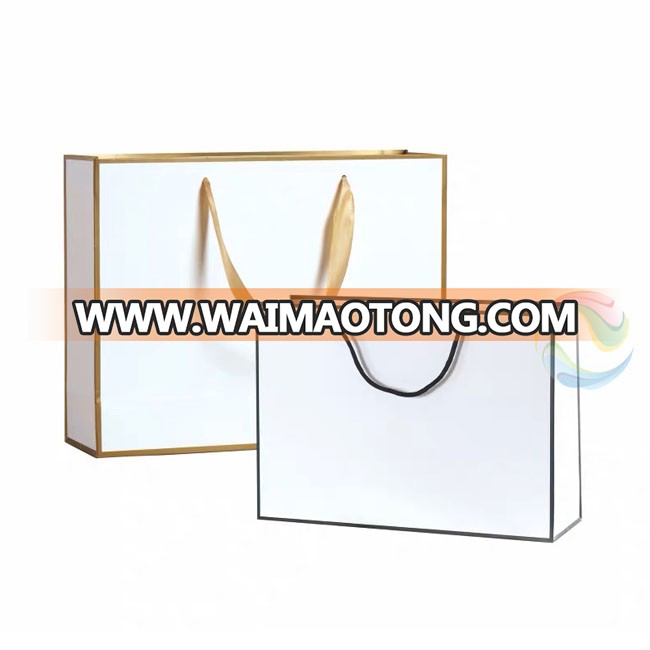 Brown custom handle printing flat branded paper bag with your own logo