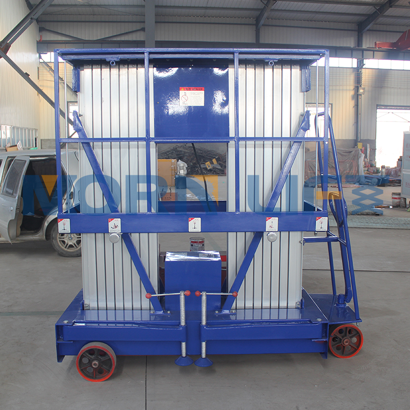 mobile double mast vertical aluminum lift aerial platform