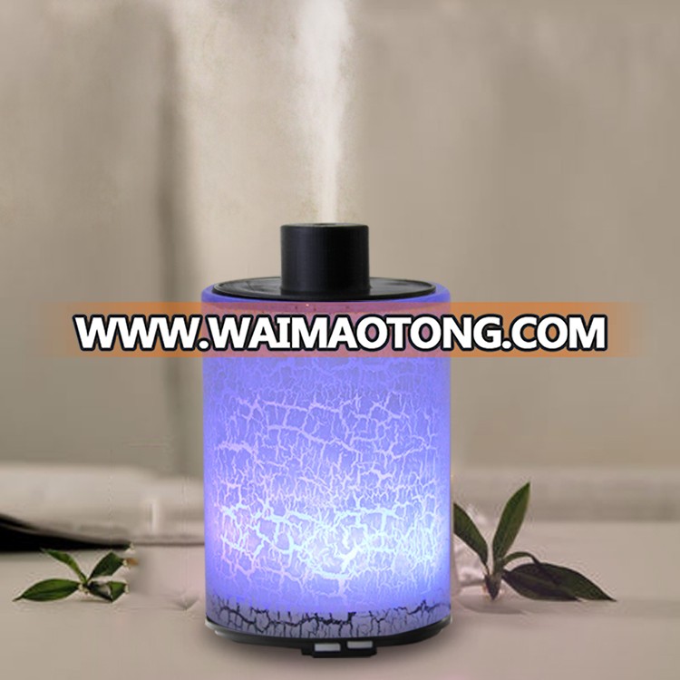 Top Sale Household color changing glass Ultrasonic Essential Oil Diffuser Wholesale