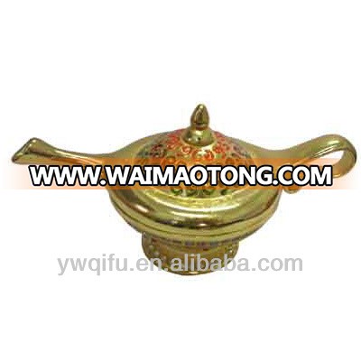 Home decoration Aladdin Lamp shaped Metal jewelry box(QF084)