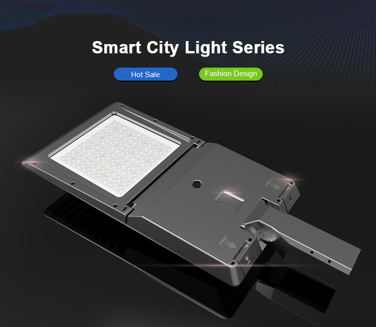 2019 new design waterproof IP66 IK10 lorawan control 120W led street Light with CCTV camera