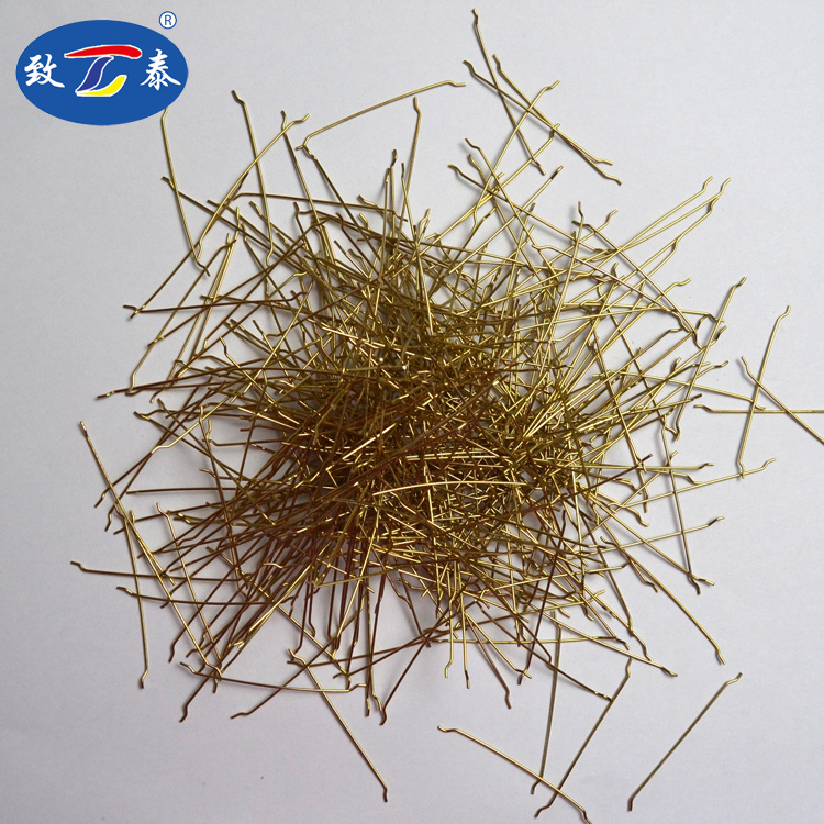 Copper Coated Steel Fiber Brass Steel Fiber With ASTM A820 Certificated