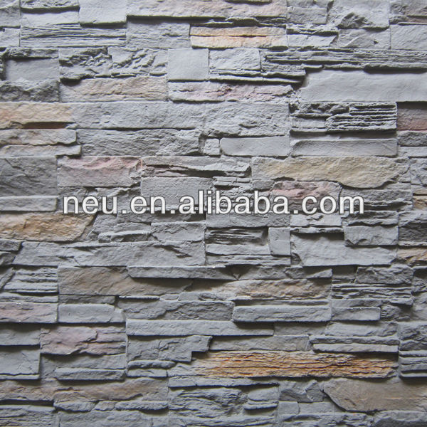 Polyurethane artificial rock panel, interior or exterior home decoration, DIY installation