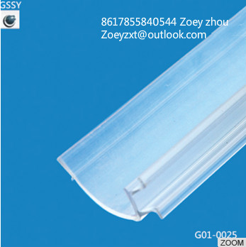 Transparent hard and soft pvc glass door strip