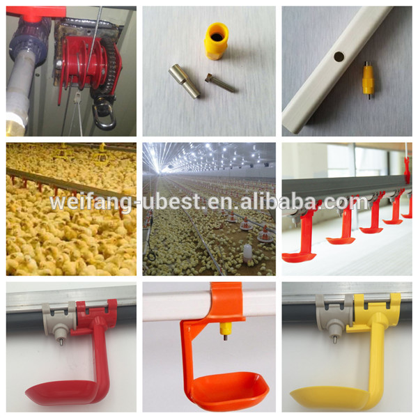 Automatic poultry broiler chicken nipple drinker