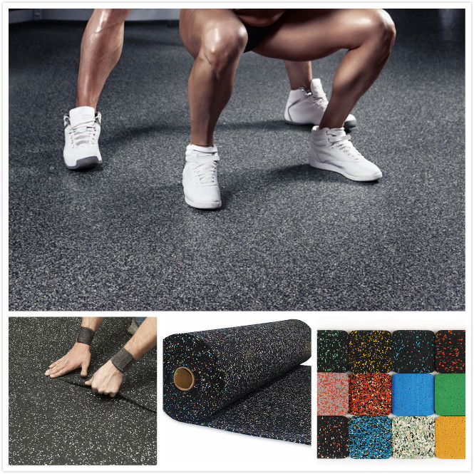 6mm shock proof rubber gym flooring mat roll