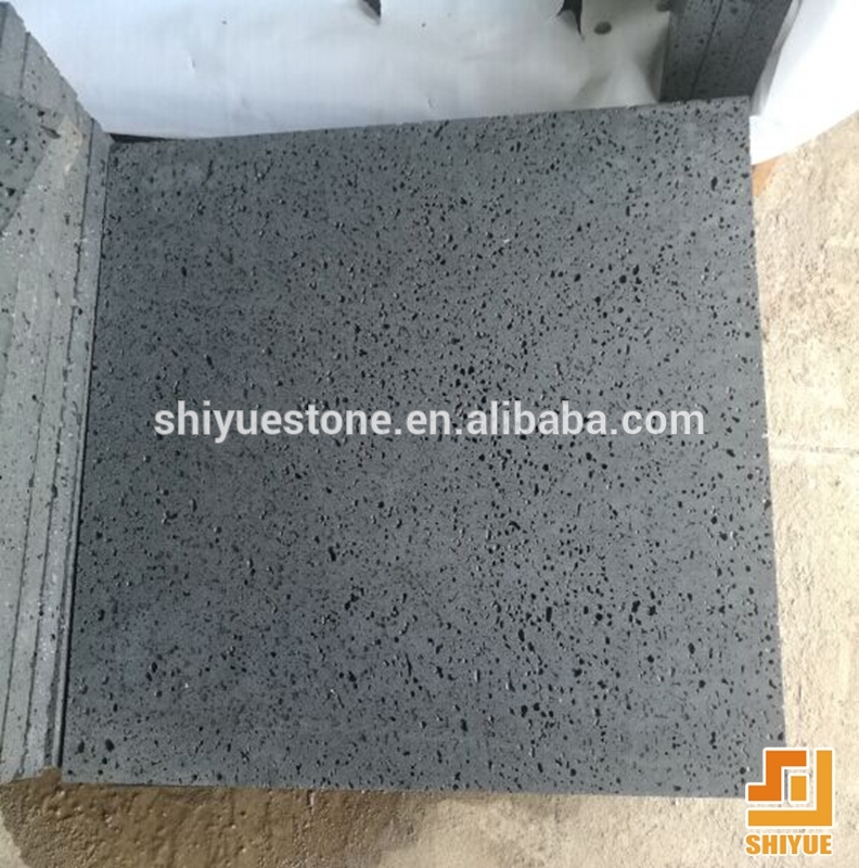 China Hainan black lava stone volcanic stone volcanic rock stone tile