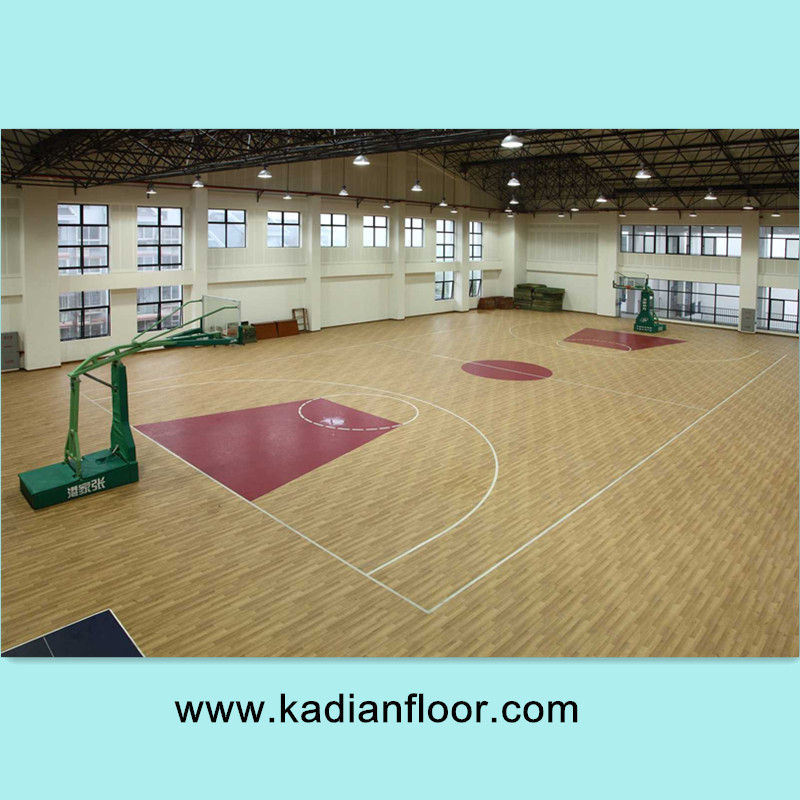 pvc sports basketball floor indoor sports floor wooden vein 4.5mm