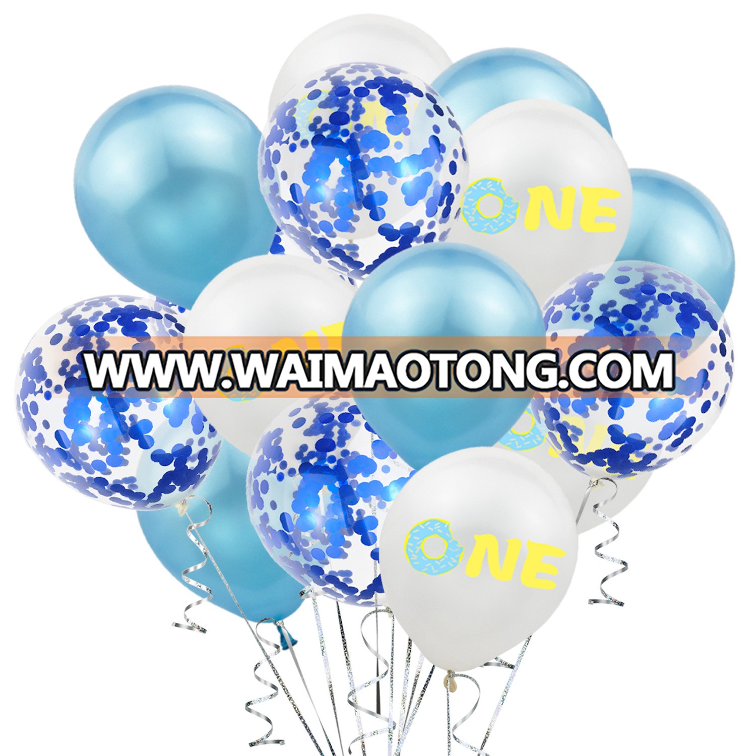 Amazon Hot Style Donut One Latex Balloon 1st Birthday Baby Christening Party Balloon Decoration