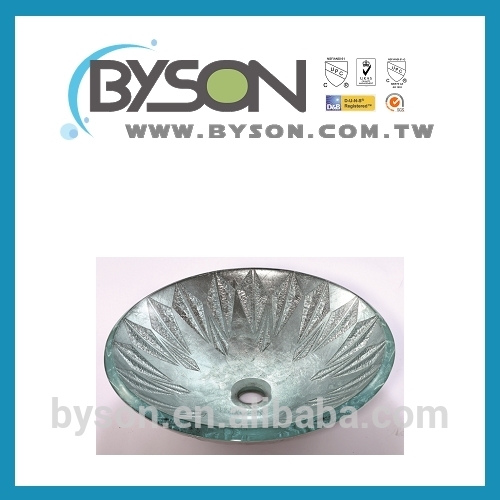 BYSON	BB103	Taiwan Faucet Manufacturer	Tempered Glass Rectangular Round Leaf Countertop	Bathroom Basin