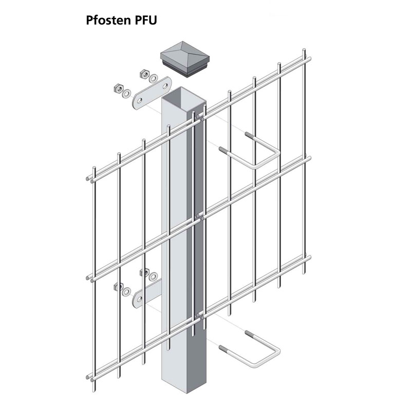 welded galvanized twin bar double horizontal wire mesh fence