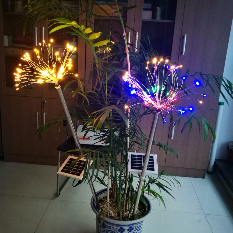 4PC AA Battery Operated Decorative led copper string light with100 leds Firework  Bouquet Shape LED String Lights