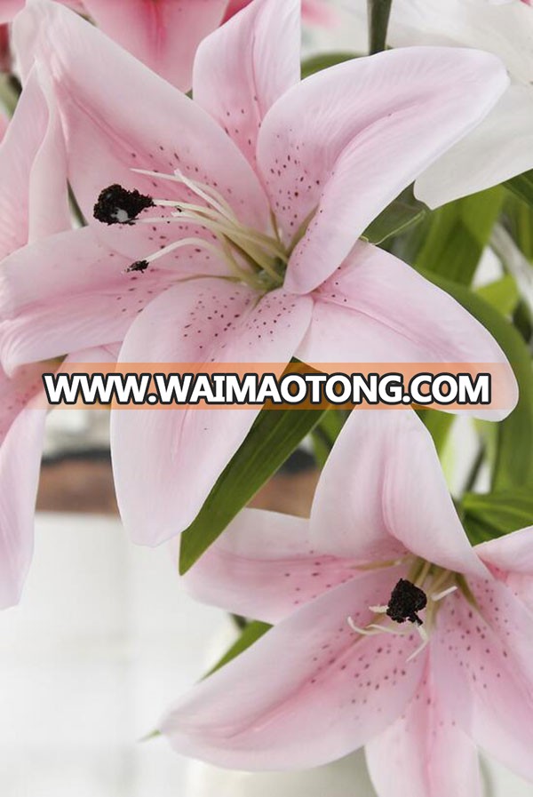 Wholesale 5 heads artificial lily flower for home decoration