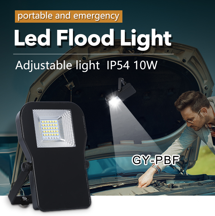 IP54 outdoor USB charge cordless led work light 10 watt rechargeable led floodlight