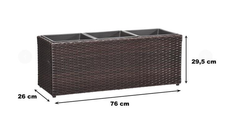 Plastic wicker basket flower pot for garden/garden