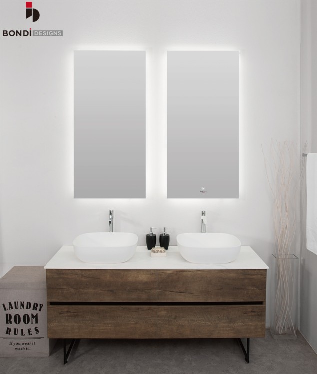 Bondi Designs Solid Wood 50inch Wall Hung Bathroom Cabinet