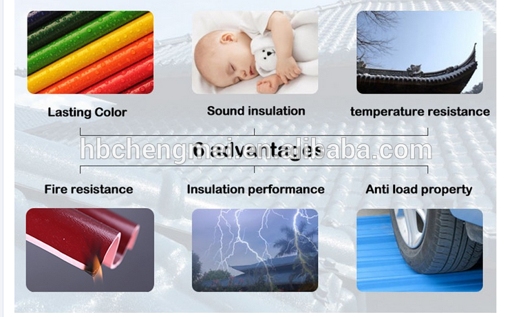 PVC colorful anti-corrosive asa T shape roofing sheet