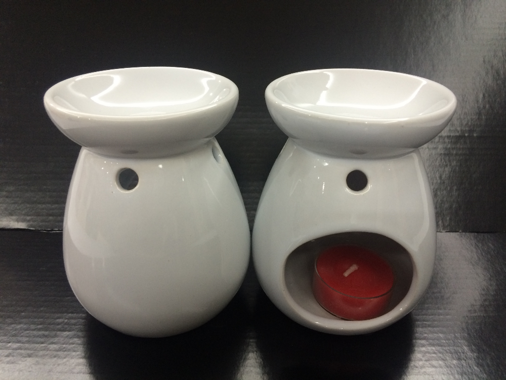 White Ceramic Oil Tealight Burner