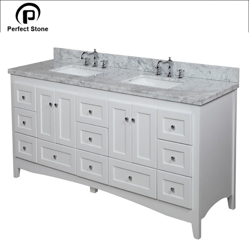 High Quantity natural white carrara marble  vanity top with cheap