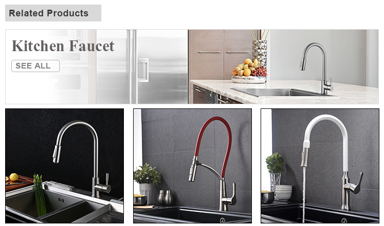 cupc high end deck mounted stainless steel 304 extendable hot and cold water kitchen sink faucet