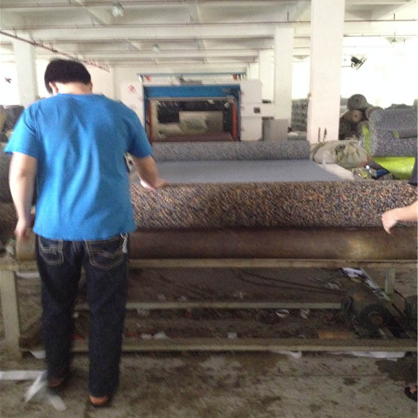 China decorative crepe fabric foam carpet under sponge