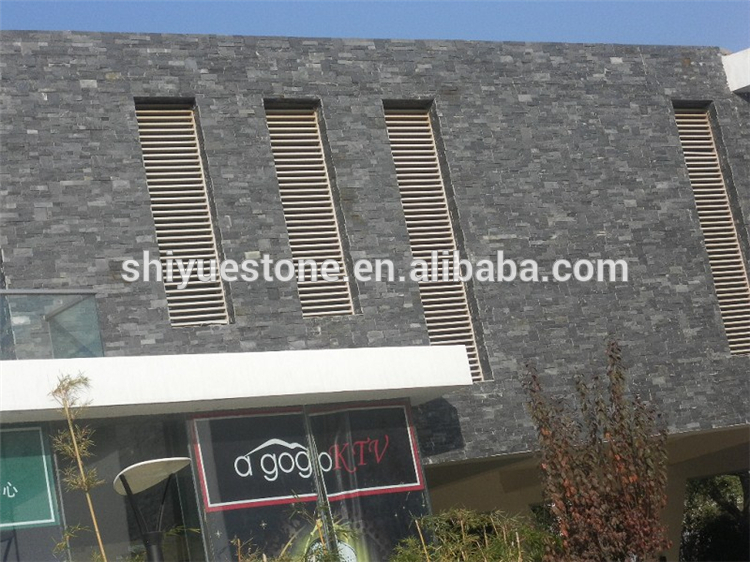 Natural honed finished grey slate culture stone outdoor stone wall tile