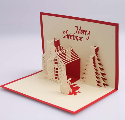 Cheap Price Wholesale Printing Christmas Card 3d Greeting Card