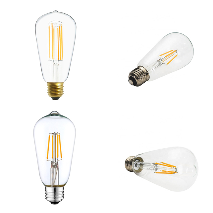 Hanging LED string light ST64 dimmable classic LED filament bulb/classic vintage filament edison