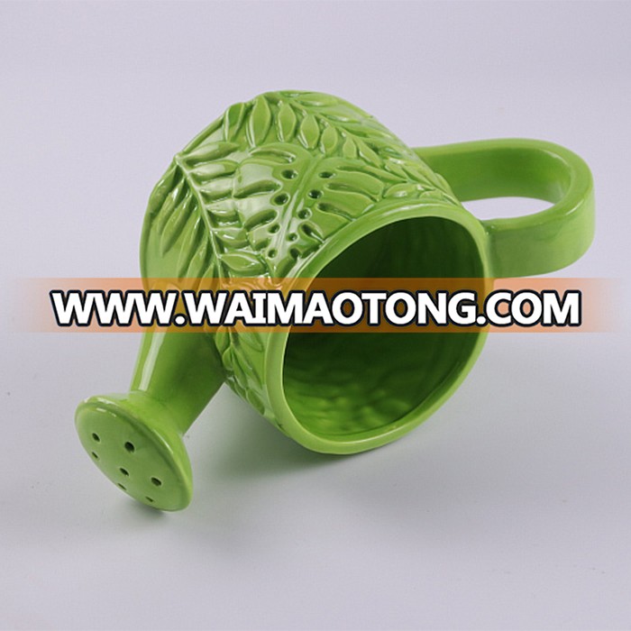 small garden ceramic flower watering can pots for sale