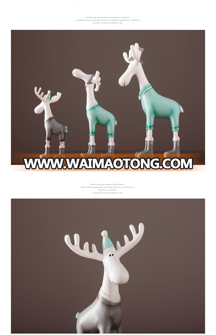 China supplier wholesale home decoration custom made poly resin craft elk