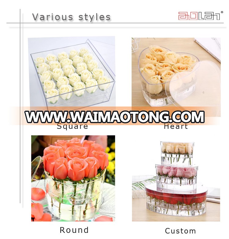 Hangzhou factory Acrylic Flower Box For Gift