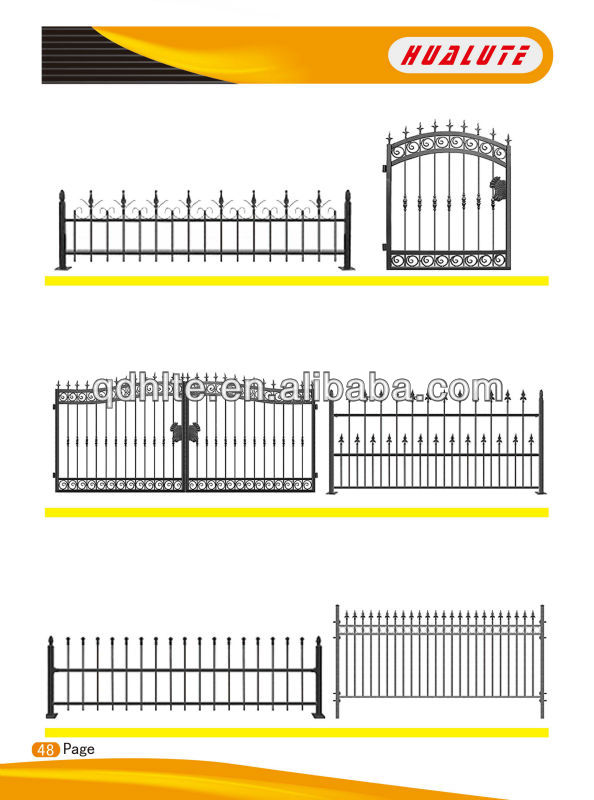 Europe style exterior new design modern curved wrought iron balcony railing