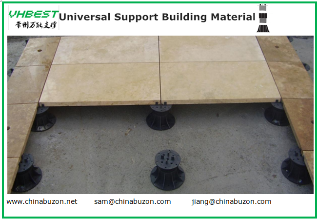 Adjustable plastic pedestal for raised floor stone flooring Paving adjustable plastic pads